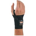 Ergodyne Wrist Support, Single Strap, Right-handed, Large, Black EGO70006